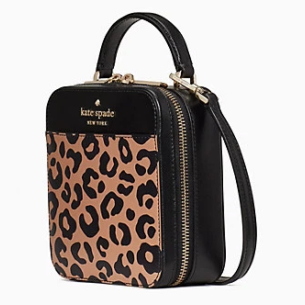Kate Spade daisy graphic leopard vanity crossbody - Picture 8 of 16